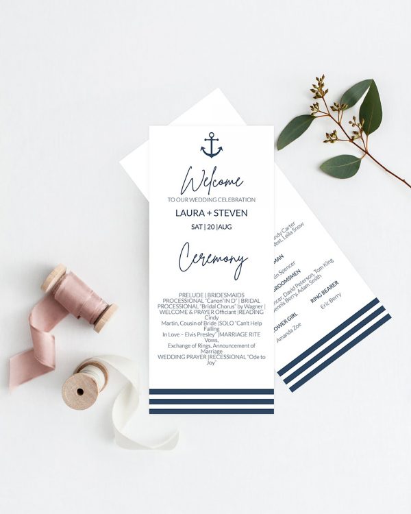 Nautical Anchor Wedding Invitation Bundle Suite - Image 4