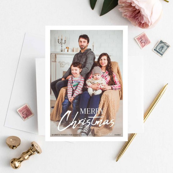 Photo Family Merry Christmas Cards