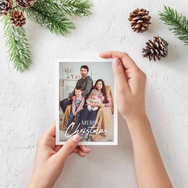 Printable Photo Family Holiday Merry Christmas Card