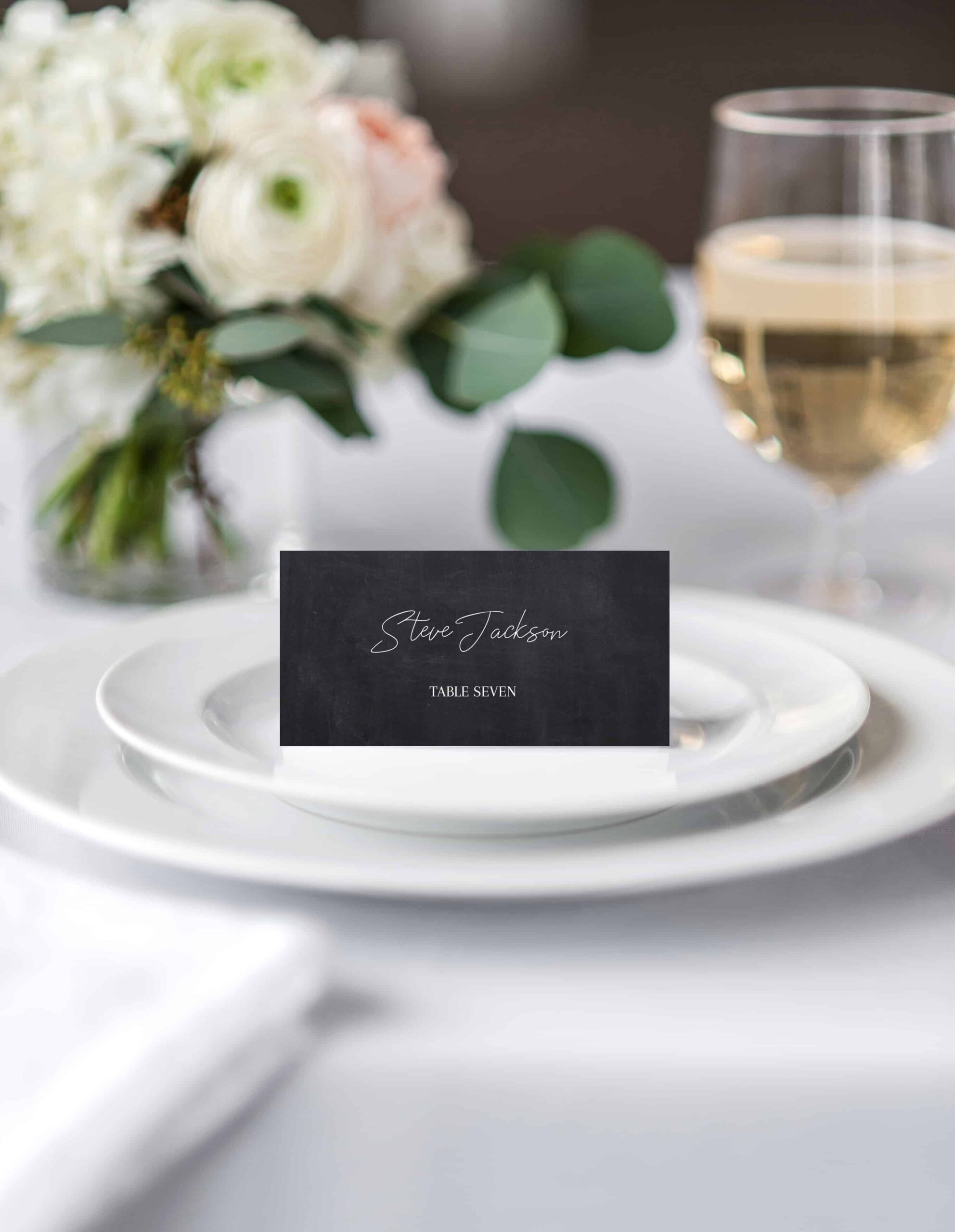 Chalkboard Wedding Place Card Template - Image 3