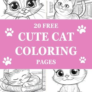 20 Free Adorable Cat Coloring Pages