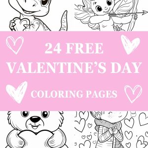 Free Valentines Day Coloring Pages for Kids and Adults Printable PDF