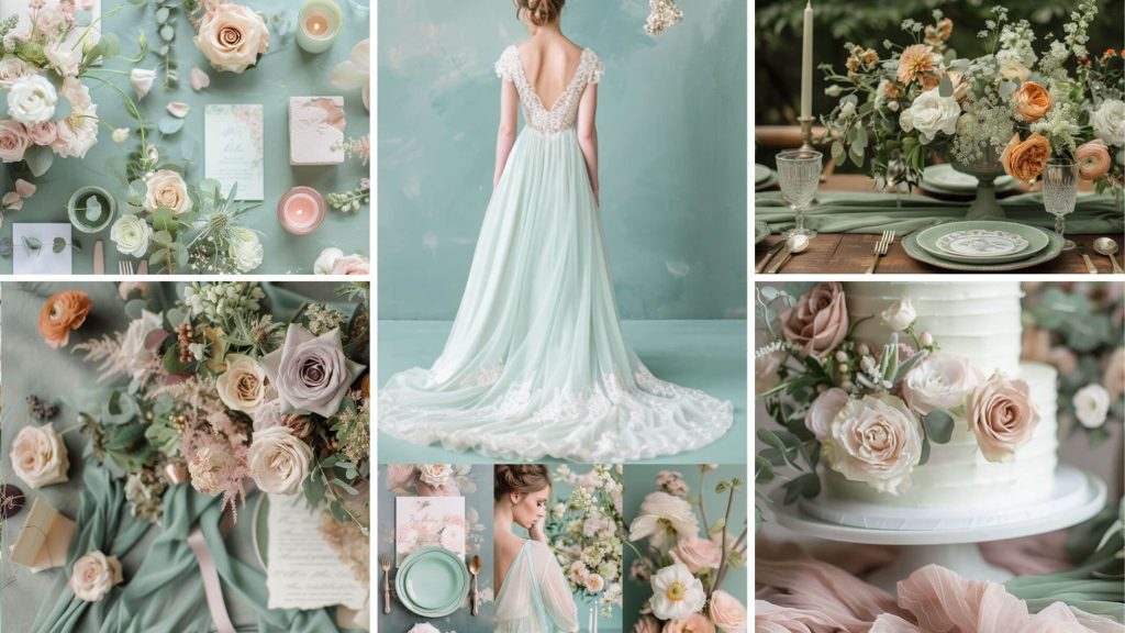 Sage Green and Dusty Rose Spring Wedding Colors