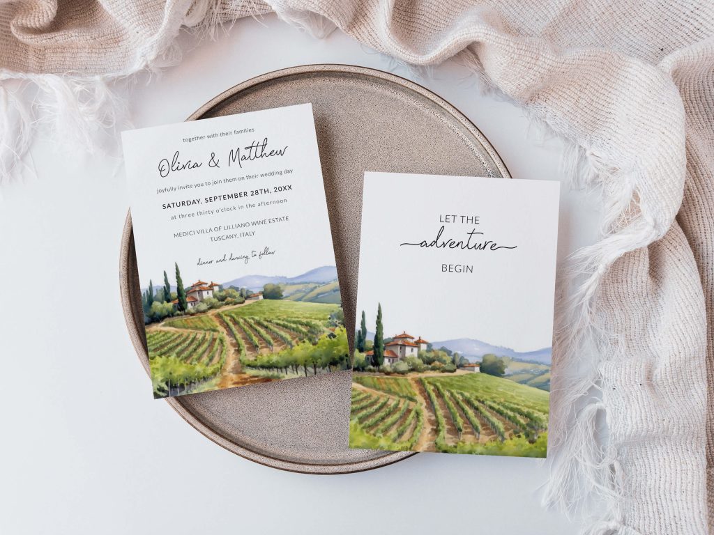 Tuscany Wedding Invitations Template