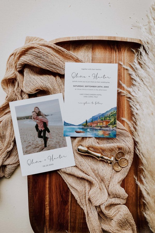 Lake Como Wedding Invitation Template