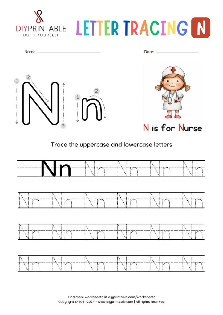 LETTER TRACING N