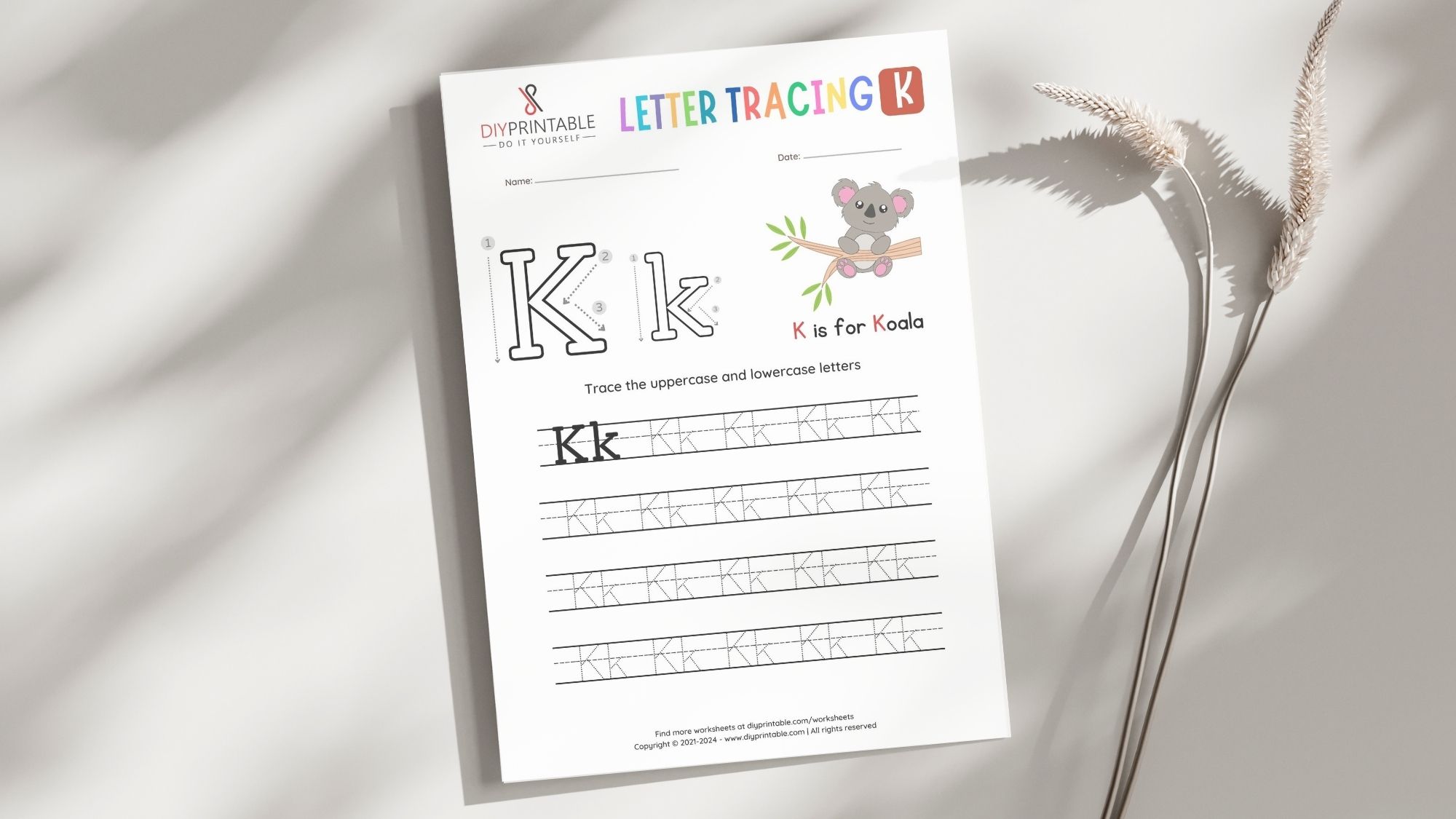 Tracing the Letter K