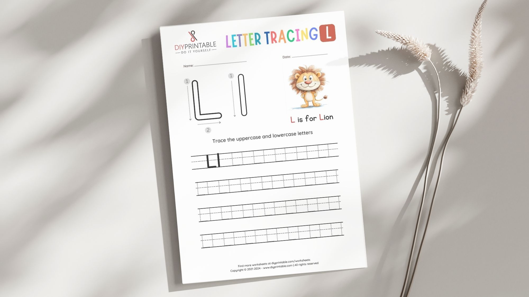 Tracing the Letter L