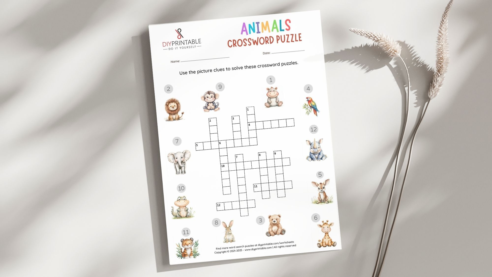 Animals Crossword Puzzle