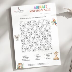Animals Word Search