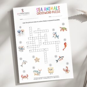 Sea Animals Crossword Puzzle
