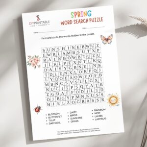 Spring Word Search Puzzle