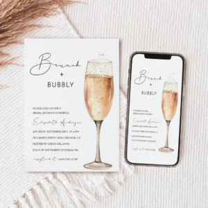 Brunch and Bubbly Bridal Shower Invitation